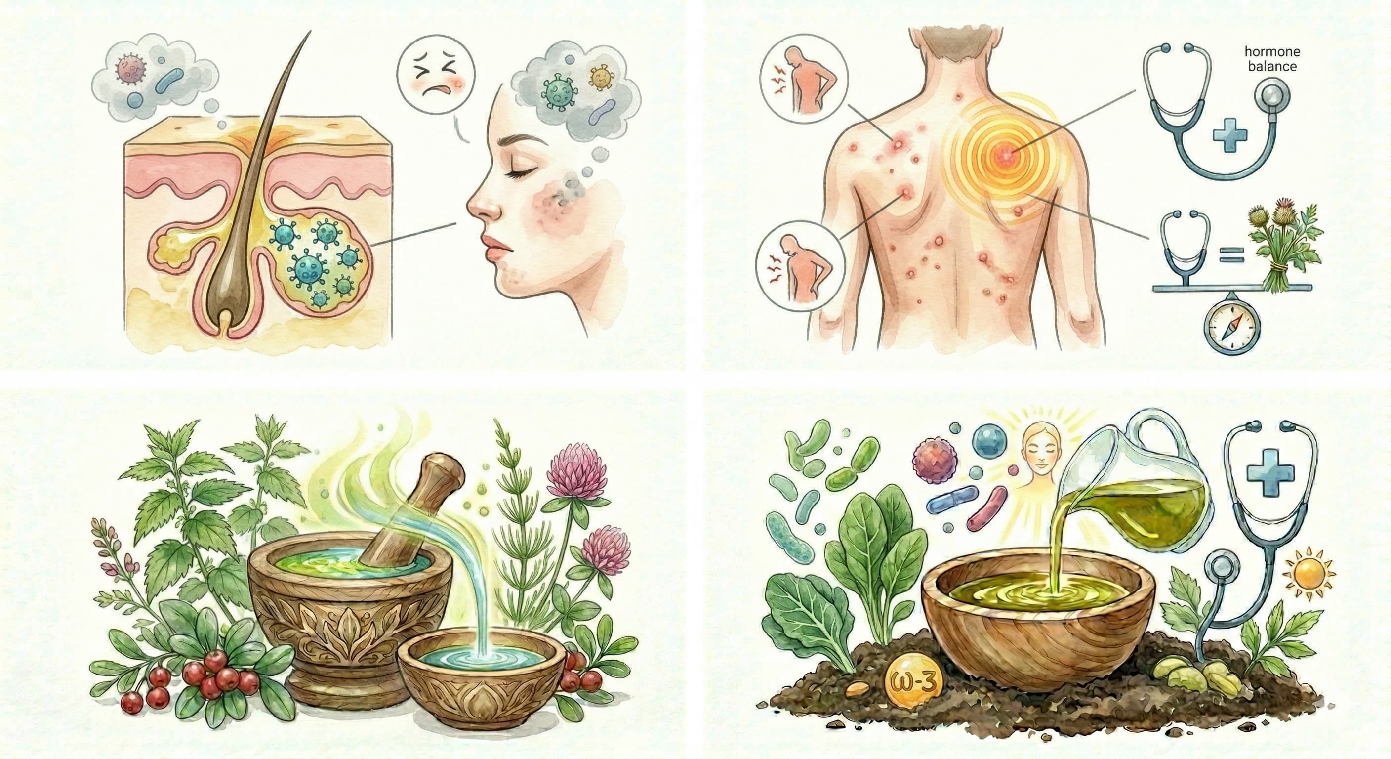 حب الشباب الهرموني وصحة البشرة: العلاج من الداخل لا من الخارج